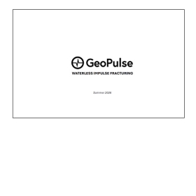 EORI Insights Event: GeoPulse – A Waterless Impulse Fracturing Technology