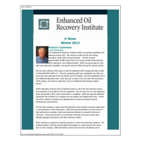 EORI Newsletter, Winter 2013