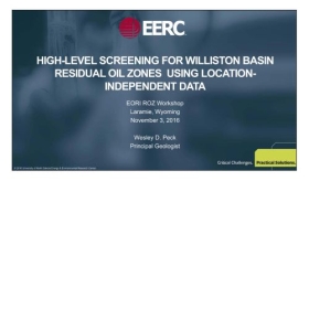 High-Level Screening for Williston Basin Residual Oil Zones using Location Independent Data 