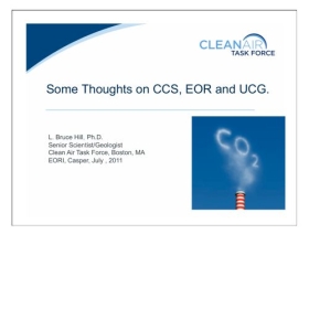 Some Thoughts on CCS, EOR and UCG, Carbon Capture