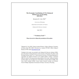 The economic contribution of CO2 enhanced oil recovery in Wyoming
